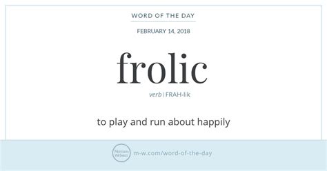 frolic mean|what does frolicked mean.